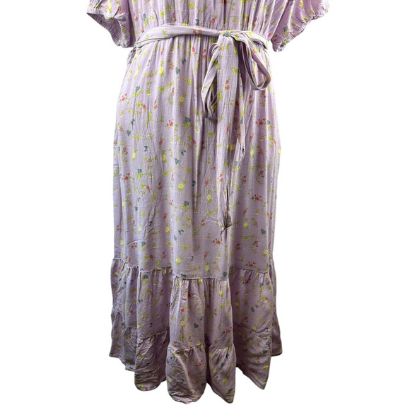 Matilda Jane Enchanted Garden Lavender Artist Floral Tiered Maxi Dress Size XXL - Picture 6 of 14
